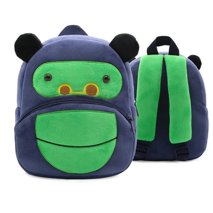 Cute Cartoon Animal School Bags – Plush Backpack for Kindergarten Kids, Boys & Girls