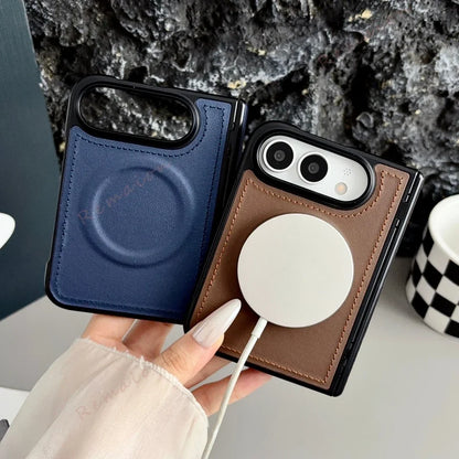 Luxury PU Leather Magnetic Phone Case For iPhone DUO