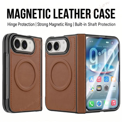 Luxury PU Leather Magnetic Phone Case For iPhone DUO