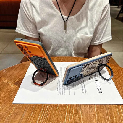 Luxury Heat Dissipation Cooling Mesh Hole Samsung Galaxy S26 Phone Case