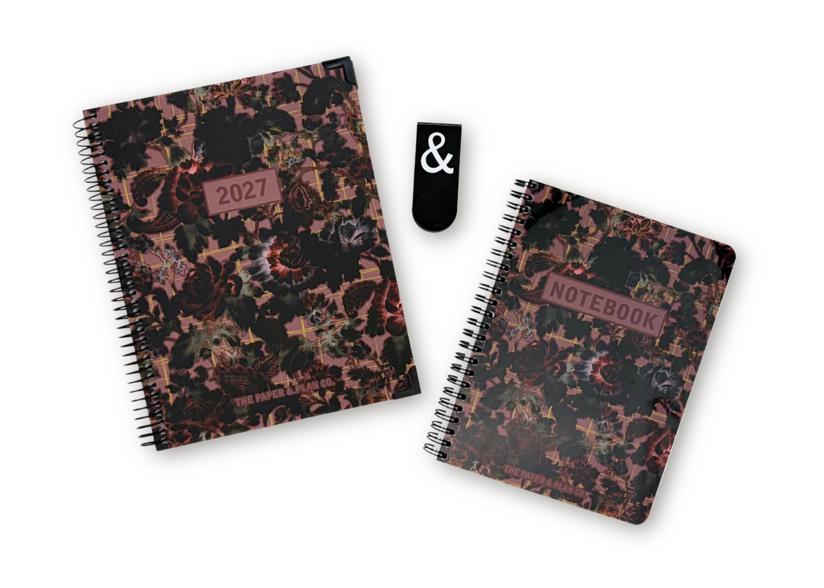 2027 Velvet Floral Weekly Planner Basic Bundle