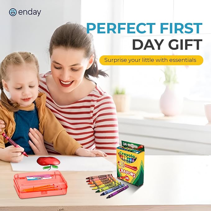 Enday Back to School Supplies Kit - Grades K-5, 83 Piece Back to School Supplies Kit, Kindergarten School Supplies Kids for Girls & Boys (1 Kit)