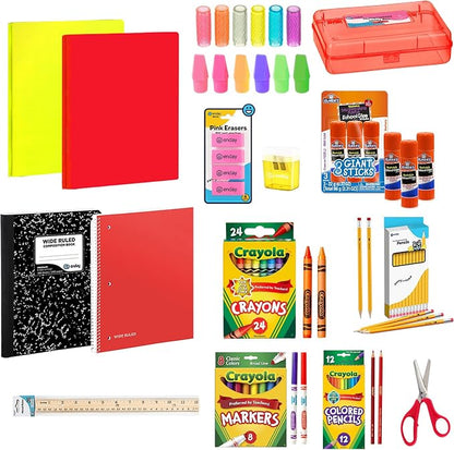 Enday Back to School Supplies Kit - Grades K-5, 83 Piece Back to School Supplies Kit, Kindergarten School Supplies Kids for Girls & Boys (1 Kit)