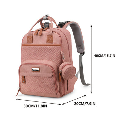 Large Diaper Bag Backpack with Stroller Straps & Pacifier Case - Travel Tote, Multiple Compartments, Ergonomic Padded Straps, Soft Shell Polyester, Mixed Colors