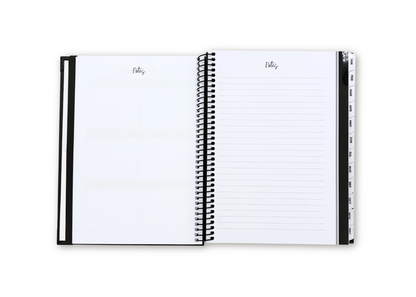 2027 Black Leather Look Weekly Planner