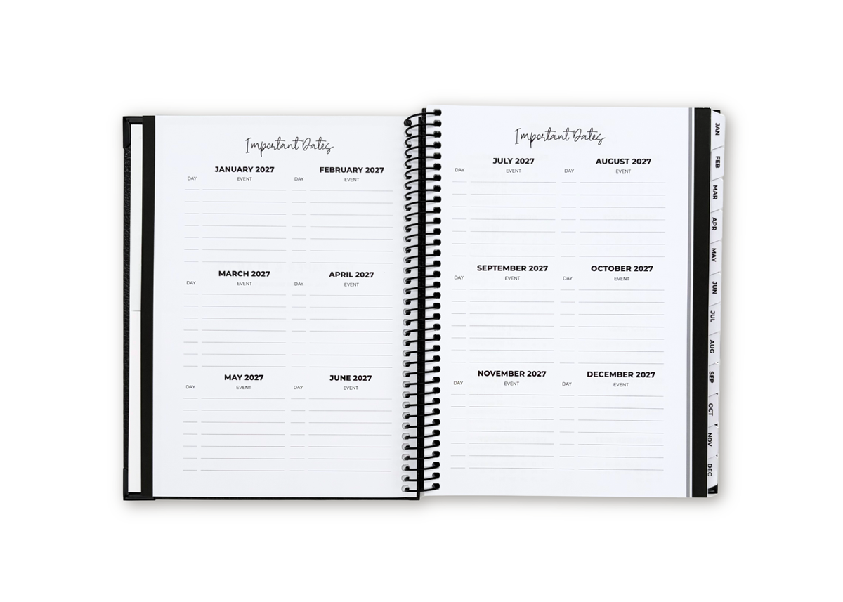 2027 Velvet Floral Weekly Planner