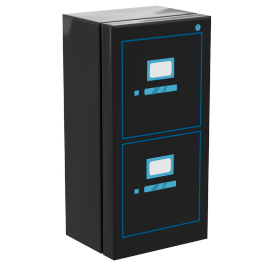 Filing Cabinet for Minifigs made using LEGO parts - B3 Customs