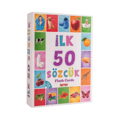 Diytoy First 50 Words Educational Flash Cards for Toddlers