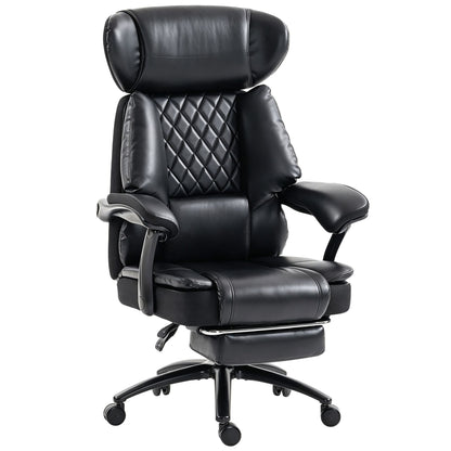 Big & Tall Office Chair 500 lb Wide Seat Lumbar Support Headrest Black