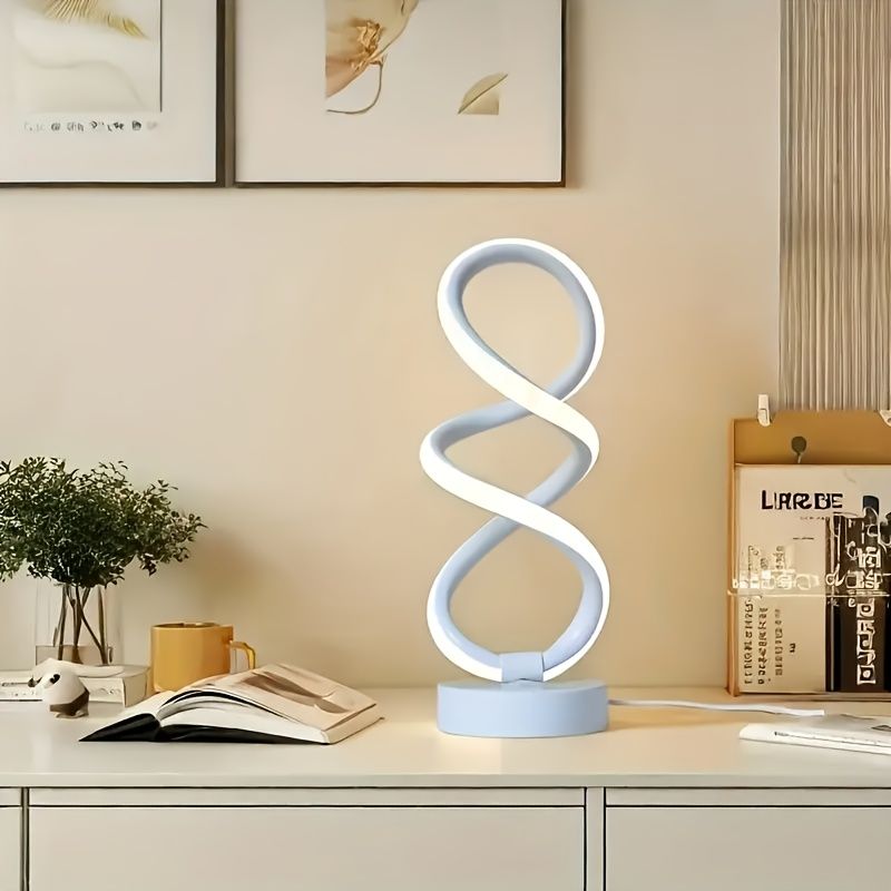 Spiral LED Table Lamp with Push Button Switch