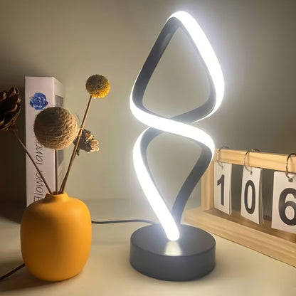 Spiral LED Table Lamp with Push Button Switch