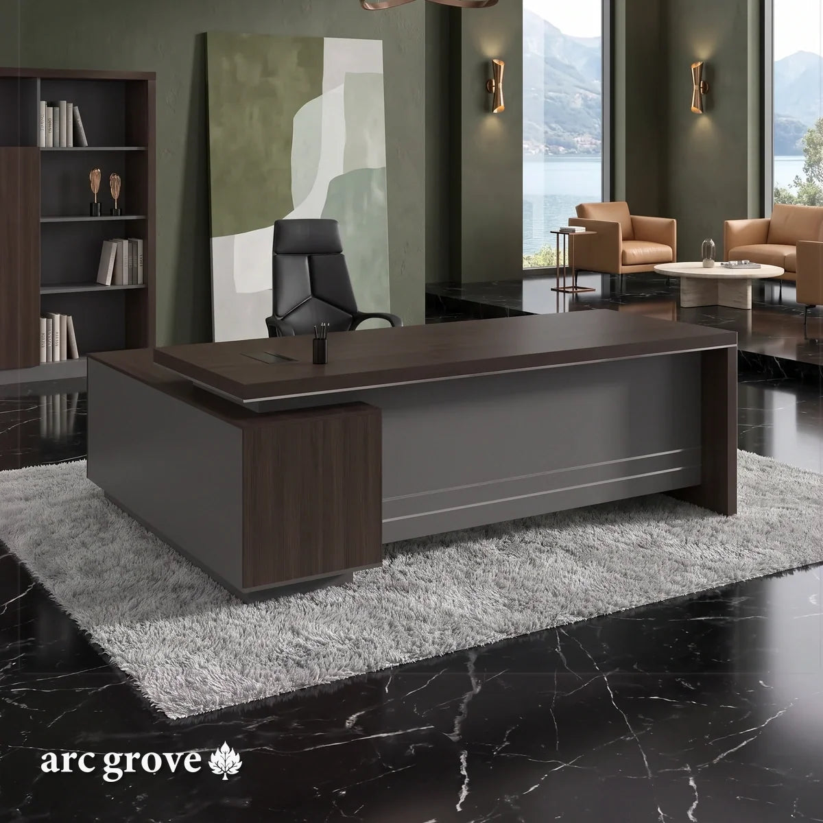 Leeds · Modern Executive L-Shaped Desk