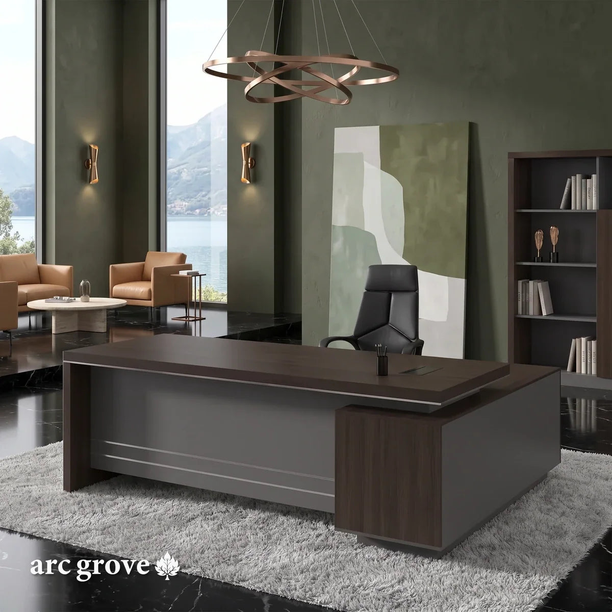 Leeds · Modern Executive L-Shaped Desk