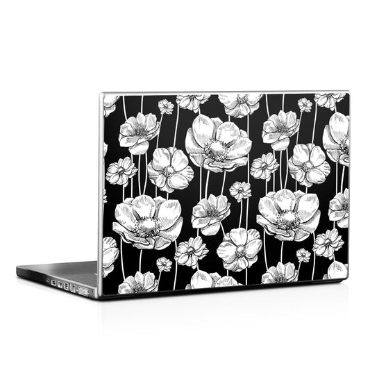 Striped Blooms - Laptop Lid Skin